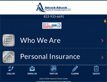 Tablet Screenshot of adcock-insurance.com